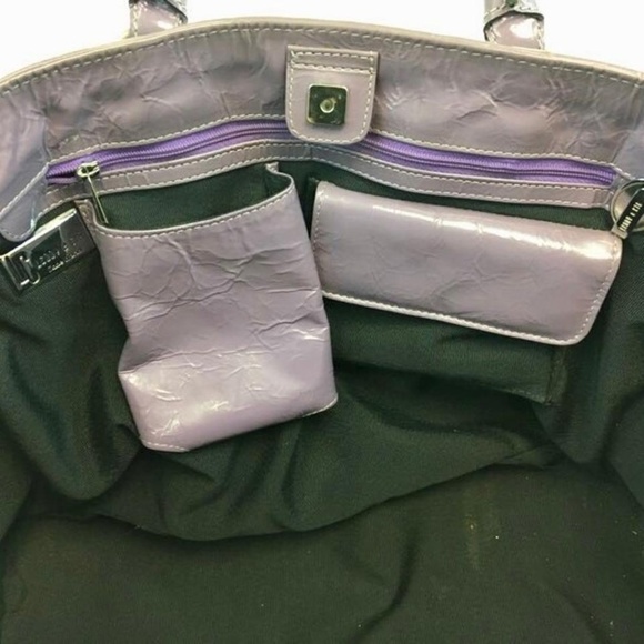 Lenny e Cia Purple Quilted Leather Large Satchel - Picture 7 of 8